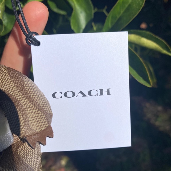 NWT  COACH signature Teddy bear Bag Charm bear - Picture 4 of 13